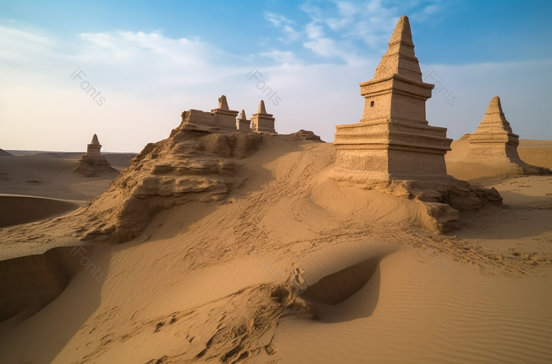 新疆吐鲁番高昌古城建筑摄影图,高清,摄影图,摄影图片,图片大全,摄影图免费下载